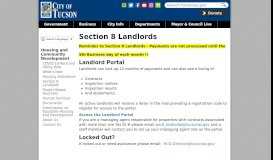 
							         Section 8 Landlords | Official website of the City of Tucson								  
							    