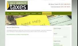 
							         Secure Client Portal | All About Taxes PC								  
							    