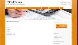 
							         Secure Client Portal | CTS4Taxes								  
							    