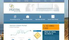 
							         Secure Client Portal - Home - Pivotal Accounting								  
							    