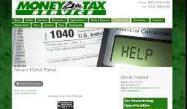 
							         Secure Client Portal | Money Tax Service								  
							    