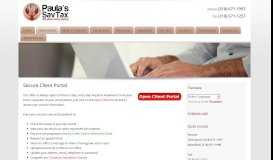 
							         Secure Client Portal | Paula's SavTax, Inc.-								  
							    