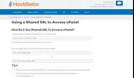 
							         Secure cPanel Login « HostGator.com Support Portal								  
							    