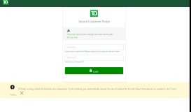 
							         Secure Customer Portal - TD Bank NV								  
							    
