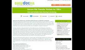
							         Secure Data Portal with secure file transfer for Third Party Administrators								  
							    