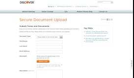 
							         Secure Document Upload Portal | Discover - Online Bank from Discover								  
							    