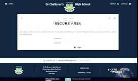 
							         Secure | Dr Challoner's High School								  
							    