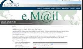 
							         Secure Email Portal | Washington State Department of Corrections								  
							    