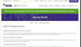 
							         Secure Email via SMTP Authentication - RCN								  
							    