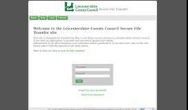 
							         Secure File Transfer Login - Leicestershire County Council								  
							    