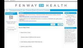 
							         Secure Help Request - MyFenway - Fenway Health								  
							    