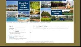 
							         Secure Member Sign In - Dominion Valley Owners Association								  
							    