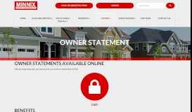 
							         Secure Online Owner Portal - Minnix Property Management								  
							    