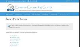 
							         SECURE PORTAL ACCESS – Emmaus Counseling Center								  
							    