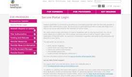 
							         Secure Portal Login - Superior HealthPlan								  
							    