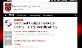 
							         Secured Online Seekers Scam - Date Verification | Online ...								  
							    