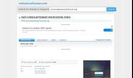 
							         securegateway.fairview.org at WI. NetScaler AAA								  
							    