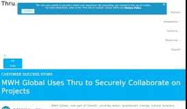 
							         Securely Collaborate on Projects | MWH Global - Stantec | Thru, Inc.								  
							    