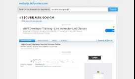 
							         secure.nss.gov.gh at WI. Login Page | National Service Scheme Portal								  
							    