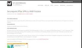 
							         Securepoint IPSec VPN zu AVM Fritzbox - HIT-Systemhaus								  
							    