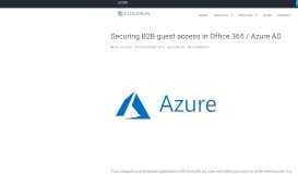 
							         Securing B2B guest access in Office 365 / Azure AD - Cloudrun								  
							    