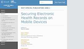 
							         Securing Electronic Health Records on Mobile Devices NIST SP 1800-1								  
							    