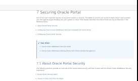 
							         Securing Oracle Portal - Oracle Help Center								  
							    