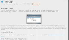 
							         Securing Your Time Clock Software with Passwords - TimeClick								  
							    