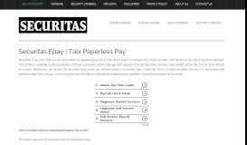 
							         Securitas Epay | Talx Paperless Pay - Securitas epay								  
							    