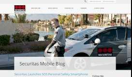 
							         Securitas Launches SOS Personal Safety Smartphone App								  
							    