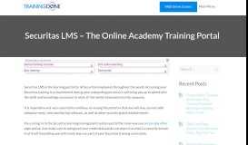 
							         Securitas LMS - The Online Academy Training Portal								  
							    