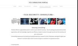 
							         Security Consulting - TCS CONSULTING PORTAL								  
							    