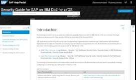
							         Security Guide for SAP on IBM DB2 for z/OS - SAP Help Portal								  
							    