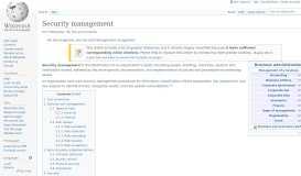
							         Security management - Wikipedia								  
							    