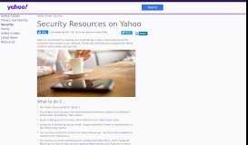 
							         Security Resources on Yahoo - Yahoo Safety								  
							    
