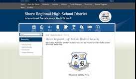 
							         Security / Security Home - Shore Regional High School								  
							    