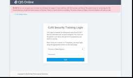 
							         Security Training Login - CJIS Online								  
							    