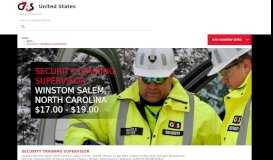 
							         Security Training Supervisor in Winstom Salem, North Carolina | G4S ...								  
							    