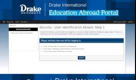 
							         Security > User Identification Wizard - Drake International								  
							    