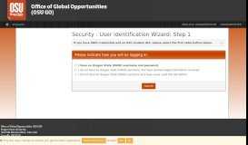 
							         Security > User Identification Wizard: Step 1 > Office of ... - OSU GO								  
							    