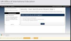 
							         Security > User Identification Wizard: Step 1 > URI Office of ...								  
							    
