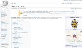 
							         Sedbergh School - Wikipedia								  
							    