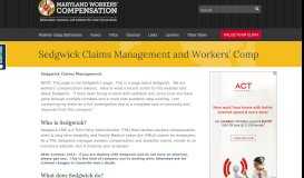 
							         Sedgwick Claims Management and Workers' Comp								  
							    