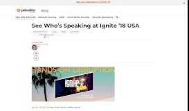 
							         See Who's Speaking at Ignite '18 USA - Palo Alto Networks Blog								  
							    