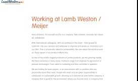
							         Seeing possibilities in people: working at Lamb Weston / Meijer								  
							    