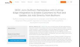 
							         SEEK Joins Bullhorn Marketplace with Cutting-Edge Integration to ...								  
							    