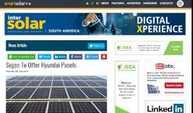 
							         Segen to offer Hyundai panels - News - Smart Solar UK Ireland								  
							    