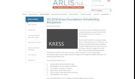 
							         SEI 2018 Kress Foundation Scholarship Recipients - Art Libraries ...								  
							    