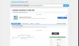 
							         seiem.edomex.gob.mx at WI. Inicio | Portal SEIEM - Website Informer								  
							    