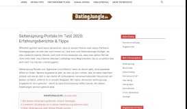 
							         Seitensprung-Portale im Test 2019: Erfahrungsberichte & Tipps								  
							    